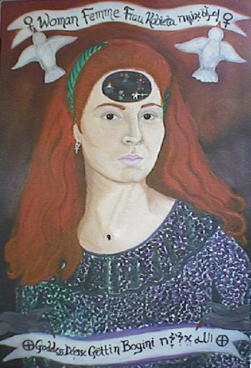 Self-portrait with Archetypes, 1992 (oil painting)
