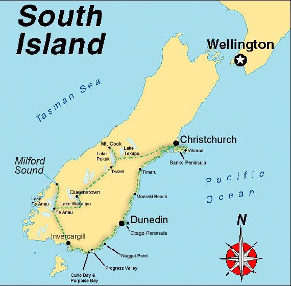 [South Island imagemap]